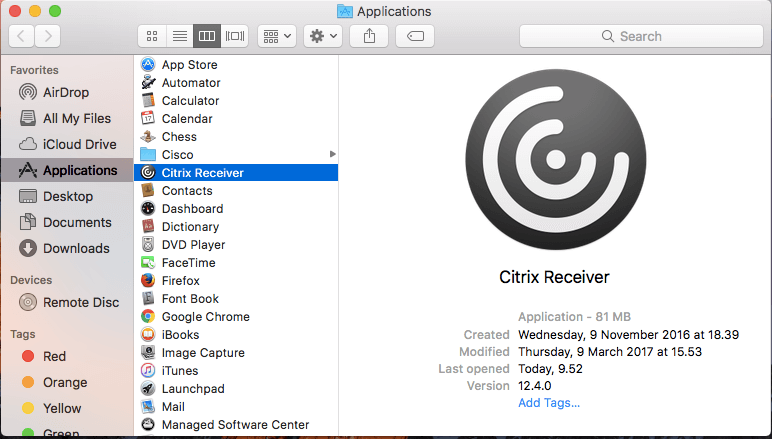 citrix receiver latest version for mac